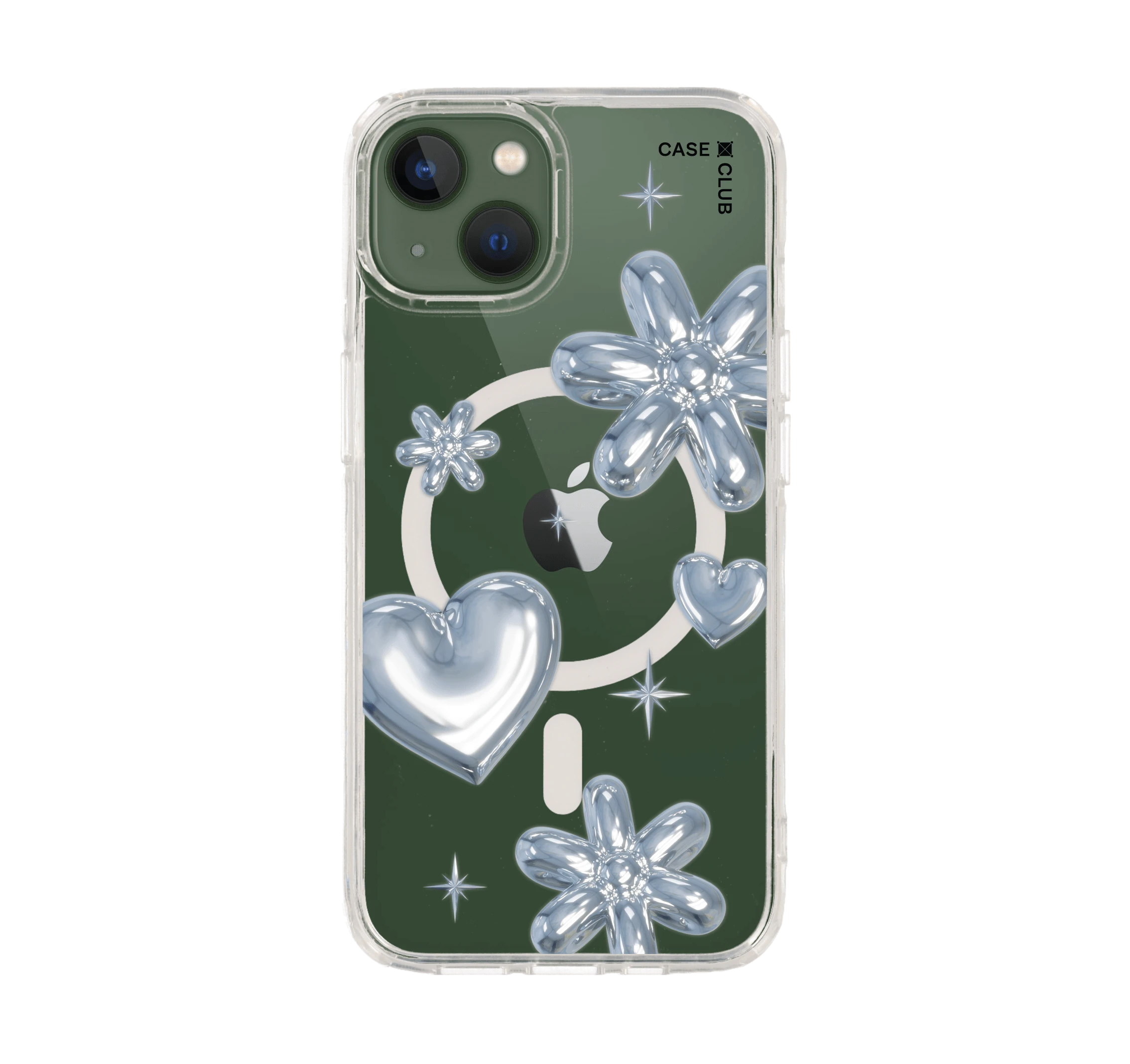 flower & heart metallic balloons